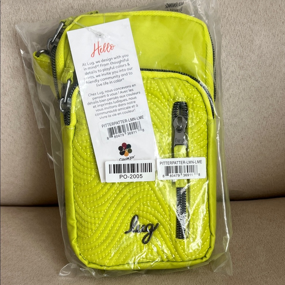 NWT Lug Pitter Patter Crossbody Bag in Lemon Lime 🍋🍋‍🟩